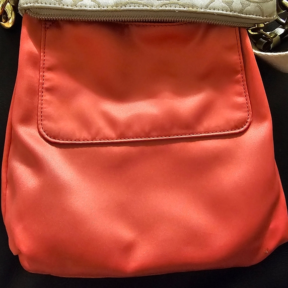 Coach Daisy Floral print Y2K Cream canvas Signature Swing Poppy Crossbody EUC - Picture 16 of 16